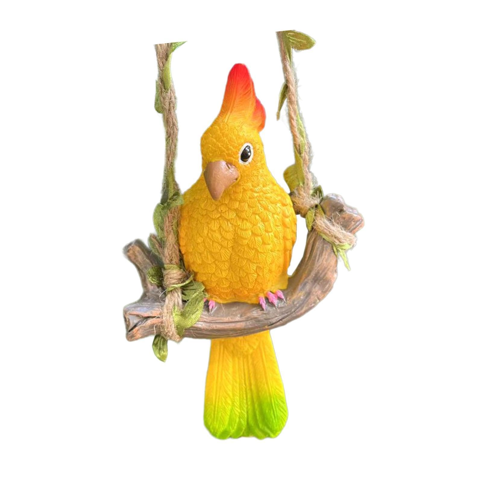 Hanging Parrot Statue Parrot Decor Bird Garden Ornament for Yard Garden Home & Decor| Yard, Garden & Outdoor Living| Garden Decor| Statues & Lawn Ornaments-image-36