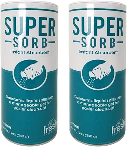 Fresh Products Super Sorb - Vómito de limpieza absorbente instantáneo de 12 onzas [Juego de 2]