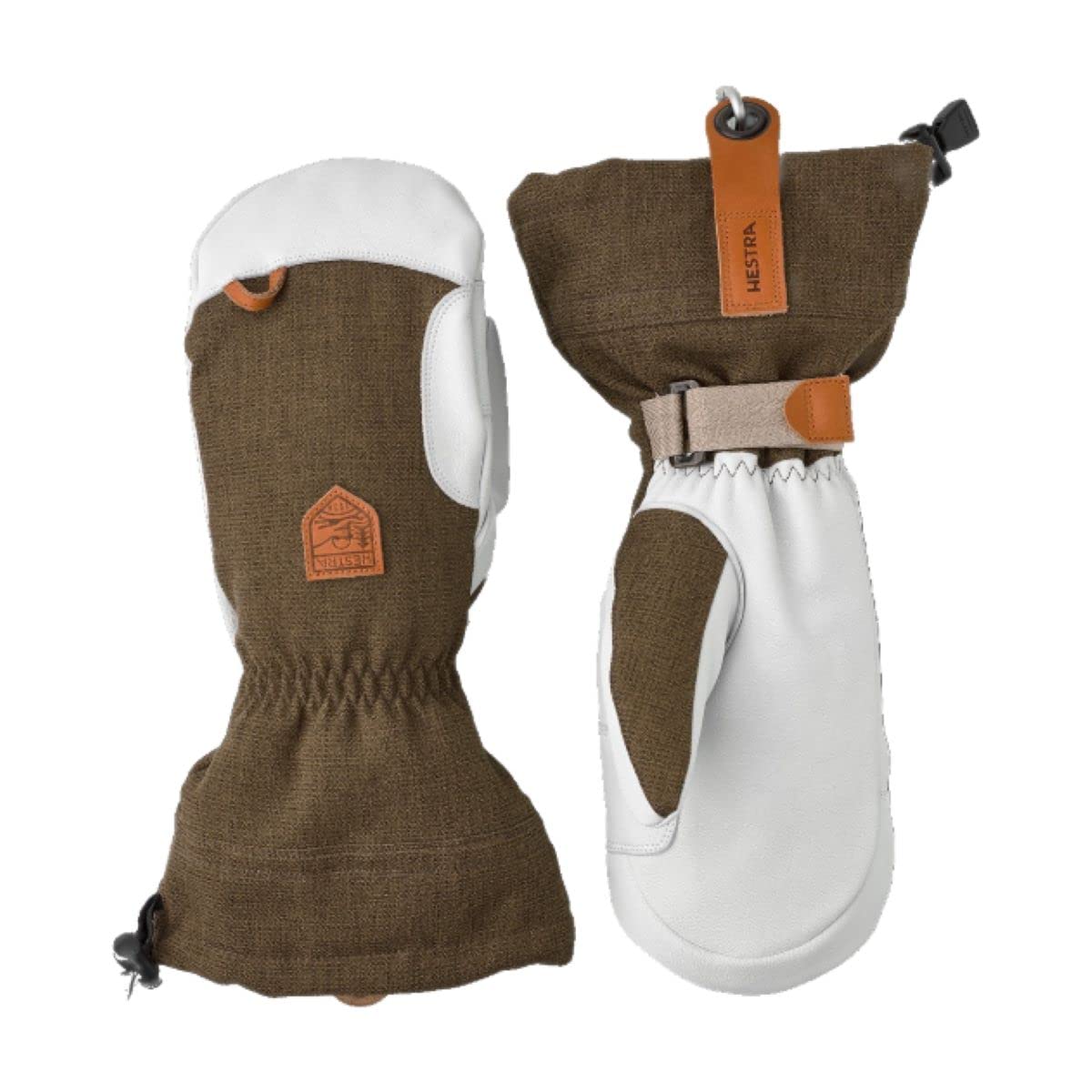HESTRA Gants de ski pour hommes et femmes: gant d'hiver résistant à l'eau en cuir militaire Homme (paquet de 1)