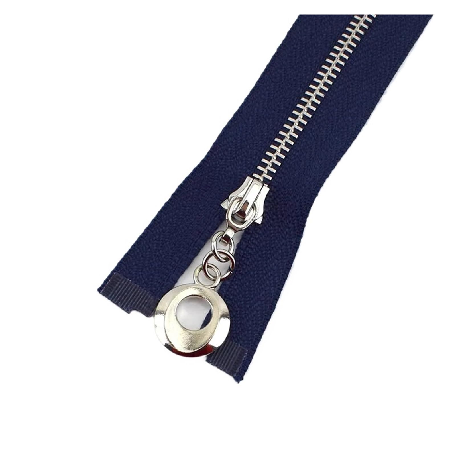 5Pcs 3# Metal Zipper for Sewing 30cm Close-End Zippers Silver Tooth Bag Decor Zip DIY Garment Accessories(ZA093-NavyBlue)