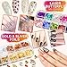 JOYJULY Nail Art Brushes & Decorations Kit - 3D Nail Art, Dotting Tools, Glitters, Stickers, Rhinestones, Foil, Striping Tapes