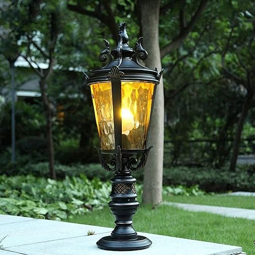 Miniatura 2 de Lámpara de columna de poste, iluminación de poste de pilar, lámpara de columna al aire libre, tradición, clásica Victoria, linterna de cristal de