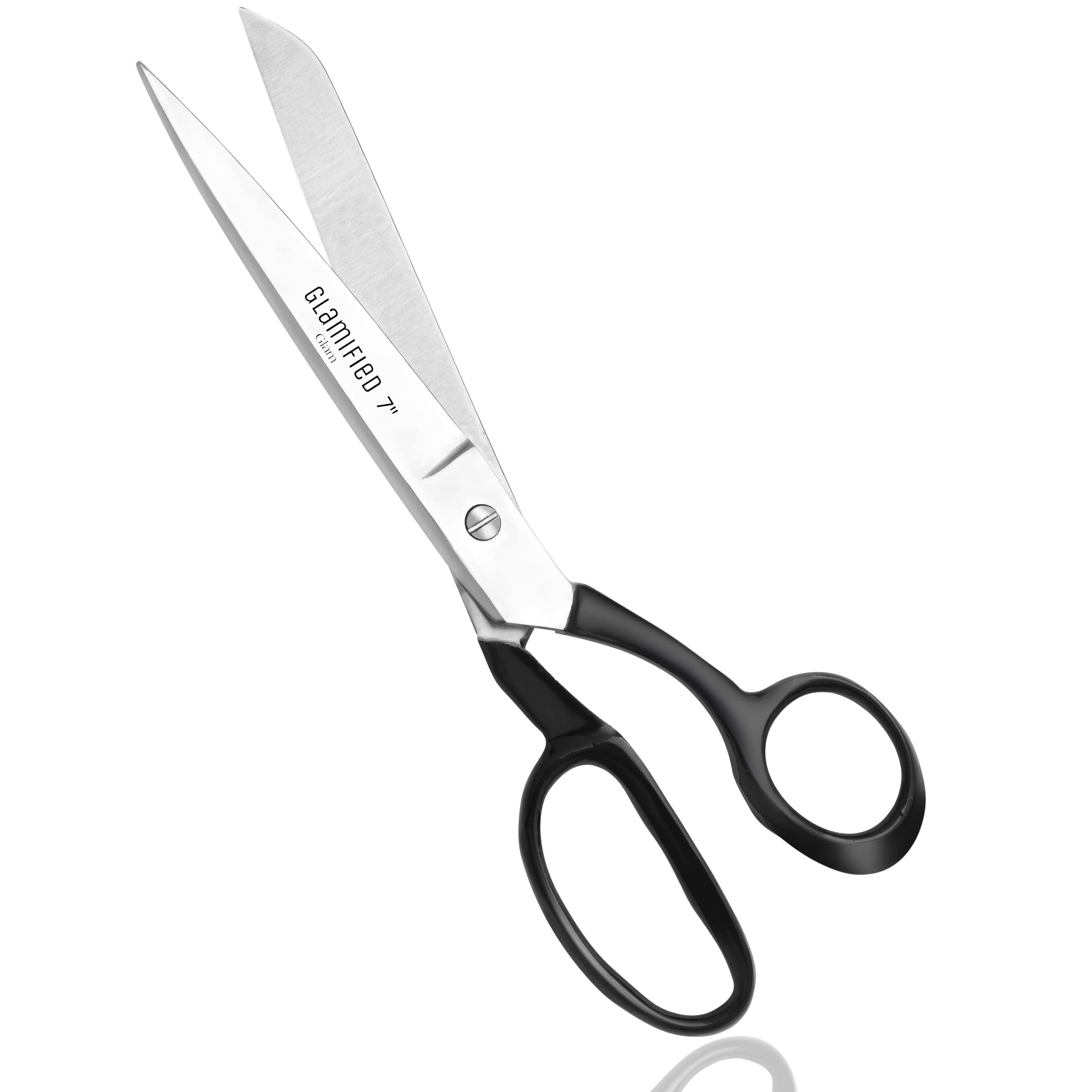 Glamified , Glam Black Style 1 Glamified - Scissors 7 Inch(17.78Cm)-Dressmaker's Tailoring Sewing Scissors Dressmaking Shears For Cutting Fabric, Clothes, Leather (7 Inches, )