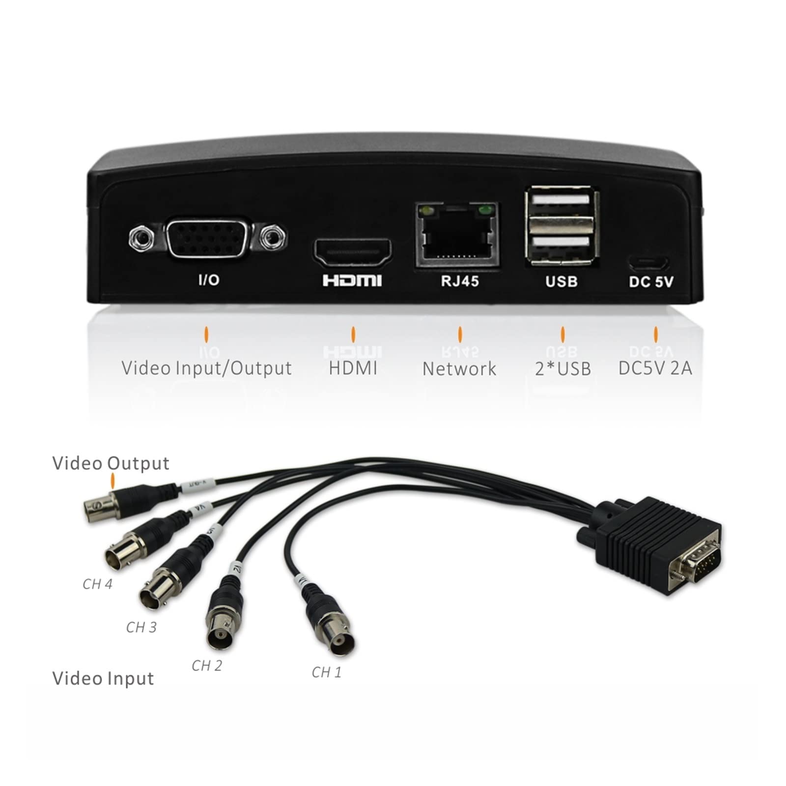 Przenośny Mini NVR 4CH CCTV rejestrator wideo 1080P 2MP kamera analogowa P2P E-Sata HDD chmura TVI CVI AHD Mini DVR
