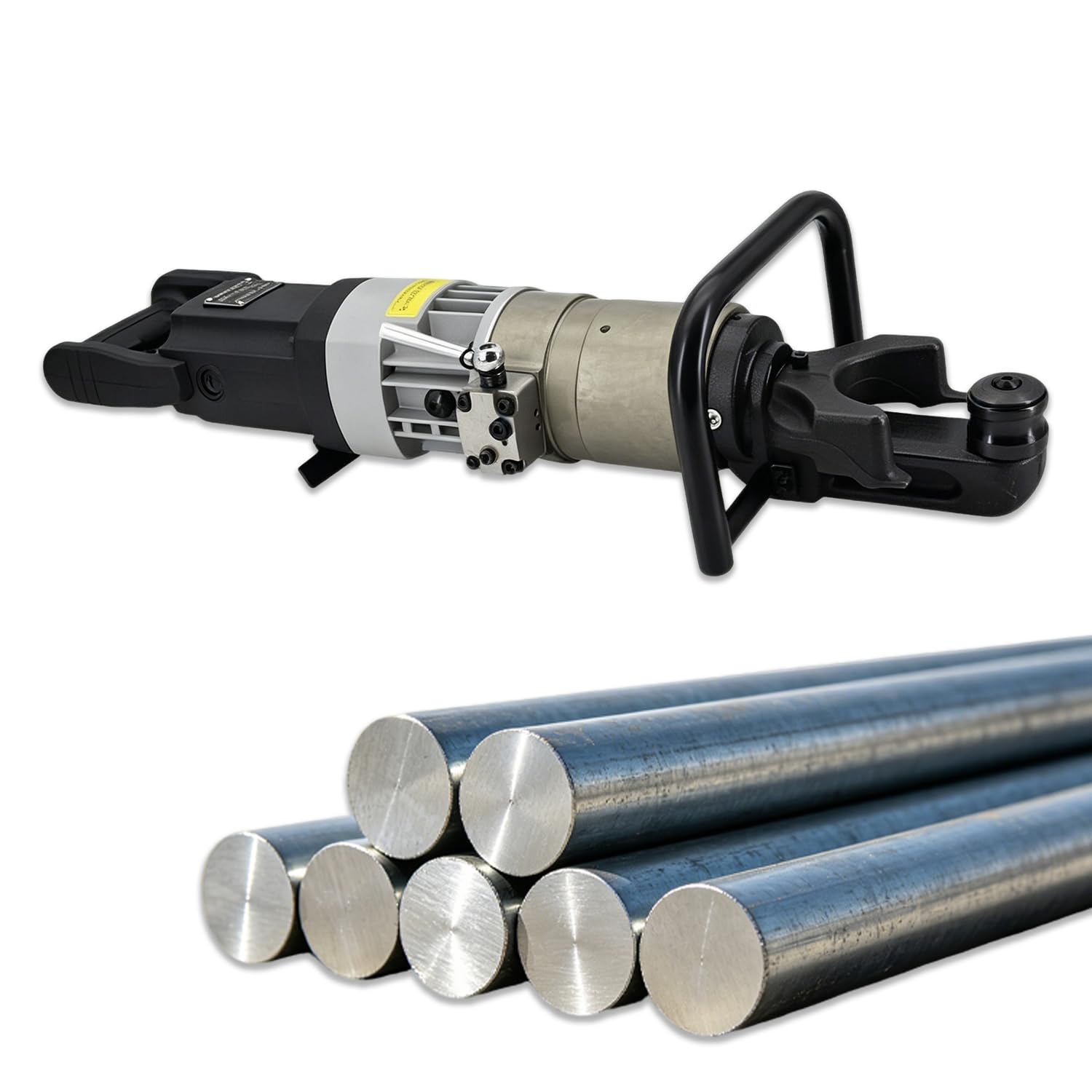 WTRYRN Portable Rebar Bending Machine, Electric Hydraulic Rebar Bender, Low Noise & Long Lasting Structure, for Road Construction & Foundation Work B