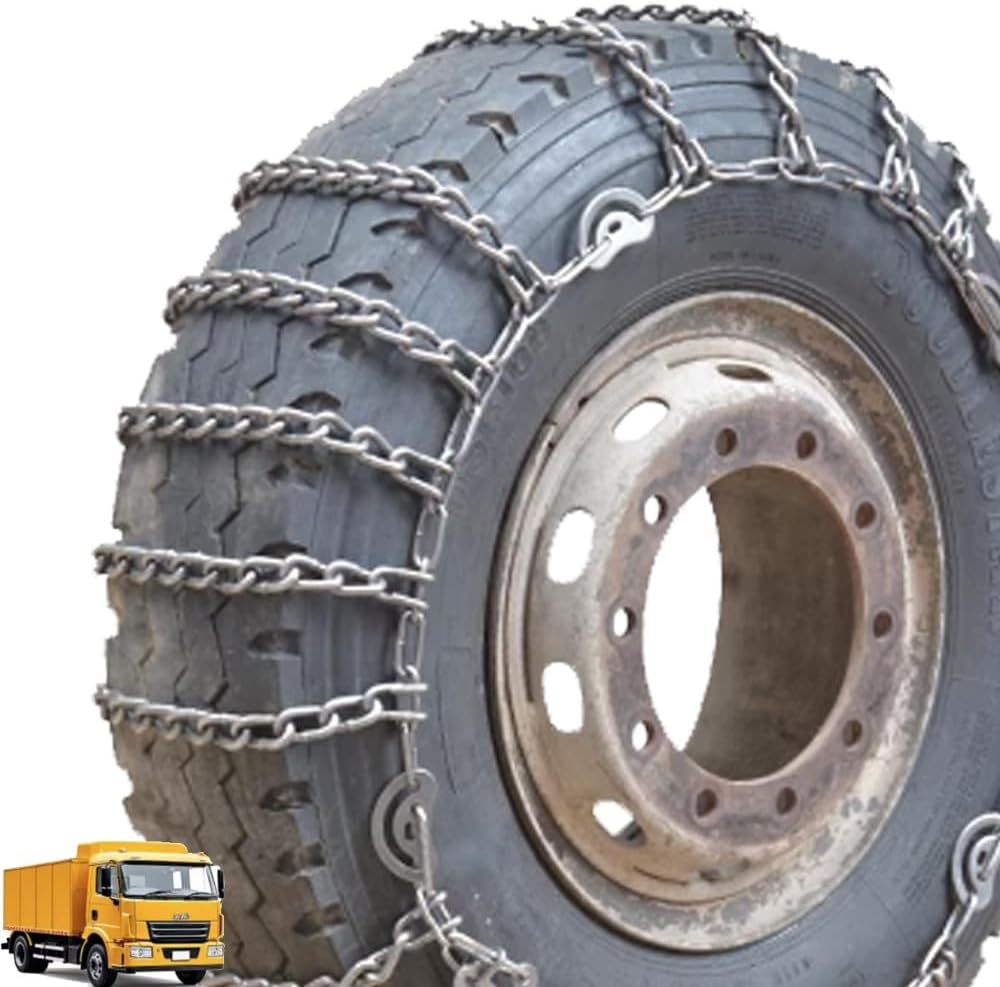 Snow Chains Tire Chains For Cars Suv Pickup Trucks Commercial trucks- Quick Fit AND Easy Installation,Reusable Universal Emergency Traction Snow Chains 2pcs 315/80R22.5 9mm 6.00-14