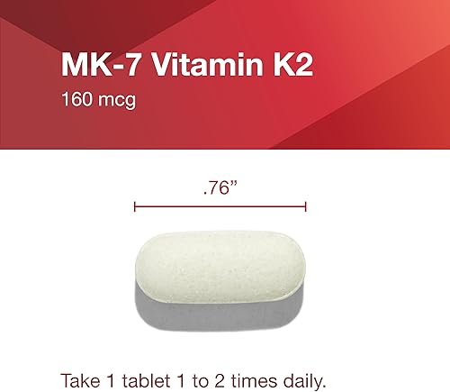 Miniatura 7 de Protocol MK-7 Vitamina K2 160mcg - Suplemento VIT K - MK-7 Vitamina K2 Life Balance - Apoya la salud ósea y elasticidad vascular* - Sin OMG y vegano