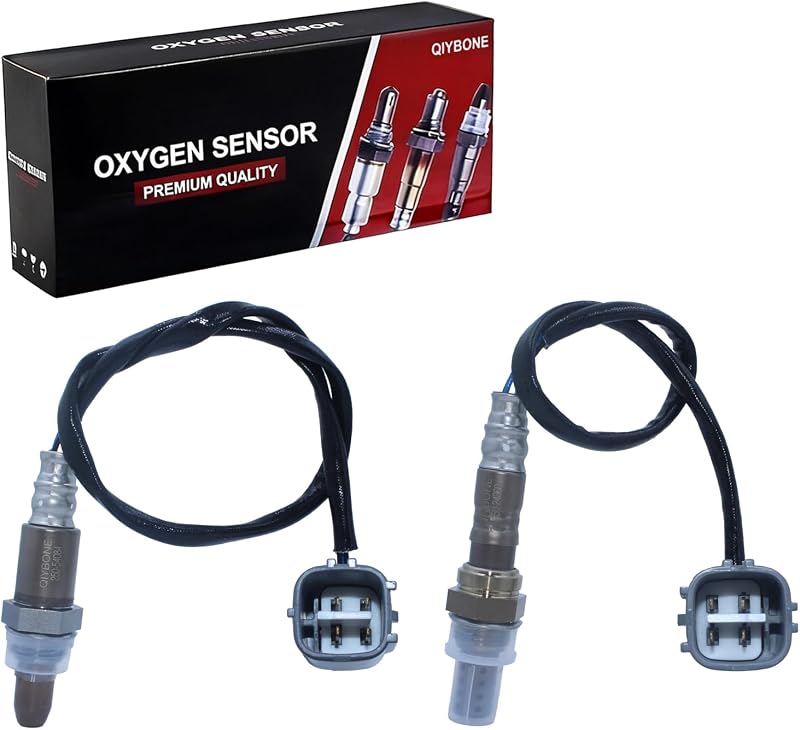 Kit de 2 sensores de oxigênio O2 QIYBONE upstream e downstream 250-54084 e 250-24360 para Toyota, Lexus e Scion