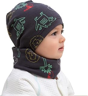 Uniyoung Baby,Clothing,Baby Boys 0-24m,Accessories,Hats & Caps Uniyoung Baby Boys Cotton Beanie Hat and Collar Scarf Set Kids Toddler Warm Skull Cap Scarves Neck Warmer for Spring Autumn Winter