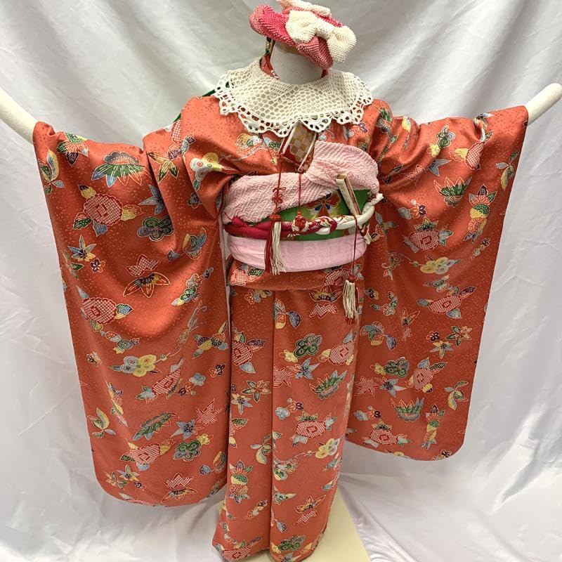 407ag5□七五三 七歳 女児 着物&袋帯&長襦袢 鴛鴦 牡丹文□美品 Amazon.co.jp: 407ag5七五三 七歳 女児 着物&袋帯&長襦袢 鴛鴦