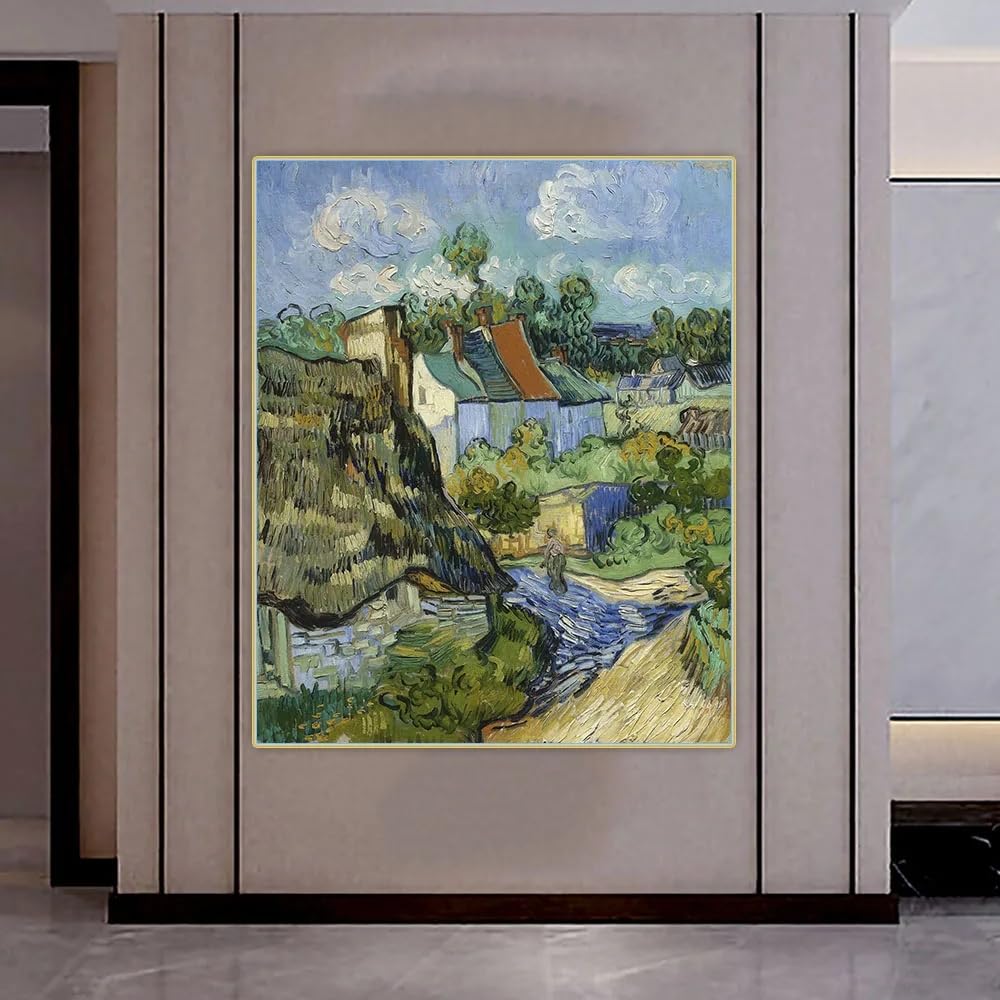 額装品/オーヴェールの家々/フィンセント ファン ゴッホ/ポスター