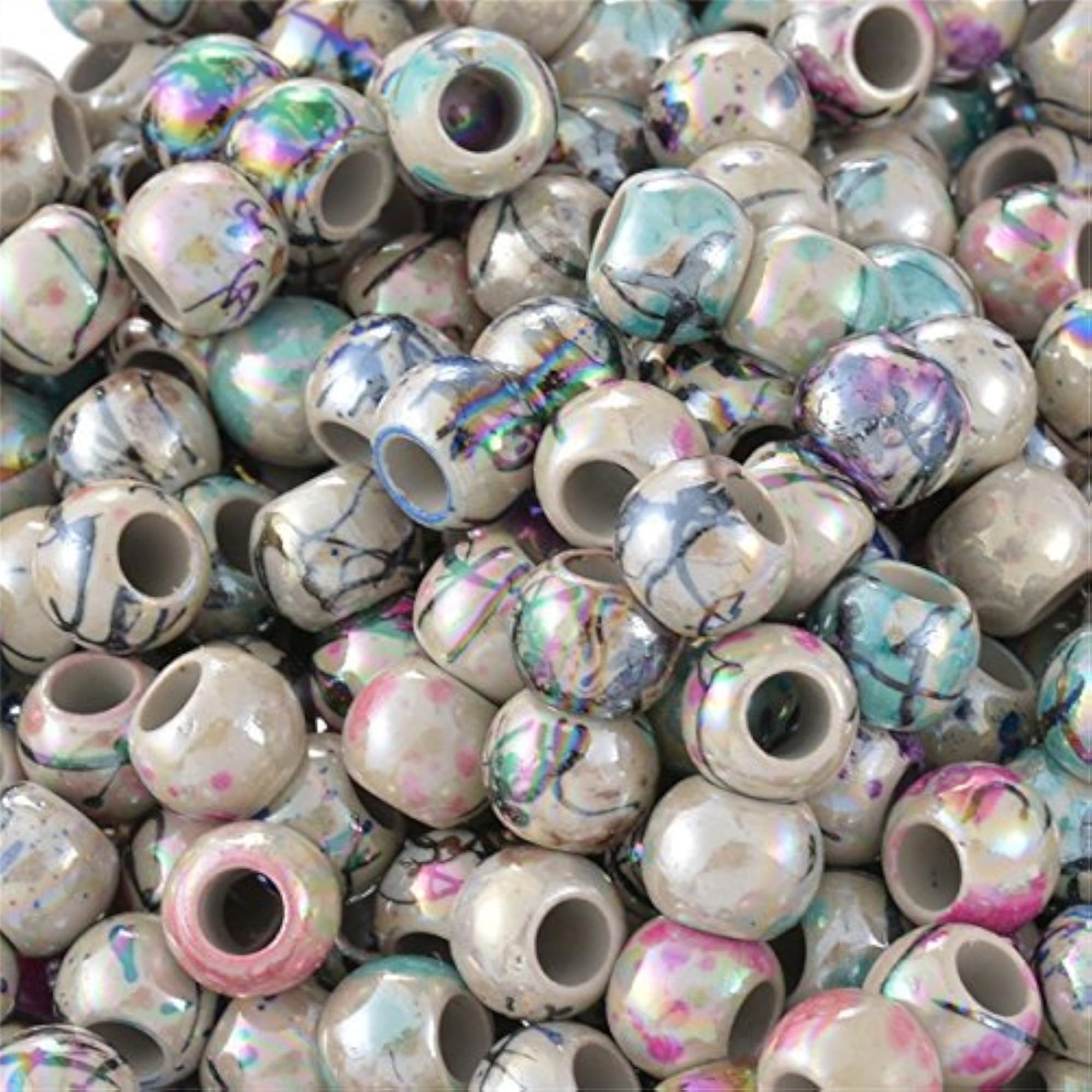 500pcs 8mm Mixed Color Acrylic Flower Beads