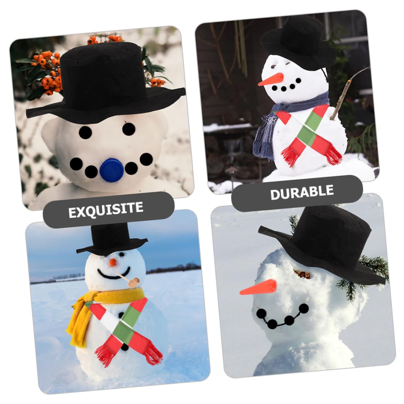 Cabilock 5 Sets Schneemann Ankleideset Schneemann Bastelset Rentier Zwerge Schneeflocken Schneemann Ankleidezubehör Weihnachts Schneemann Dekorationen Schneemänner Schneemann Bastel