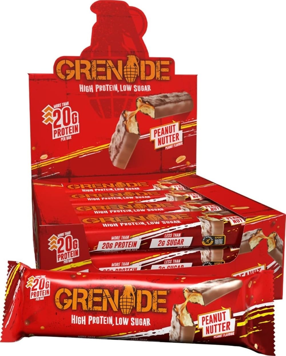 Grenade Carb Killa Protein Bars - Peanut Nutter - 60G - Pack Of 12