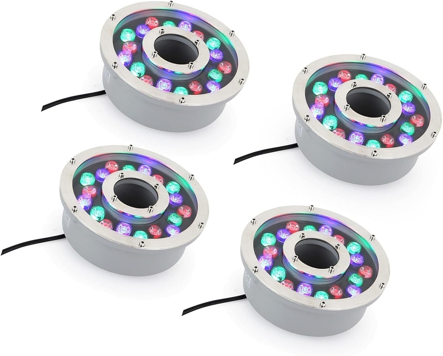 Underwater Pond Lights Middle Hole Submersible Underwater Spotlight for Garden Pond Swimming