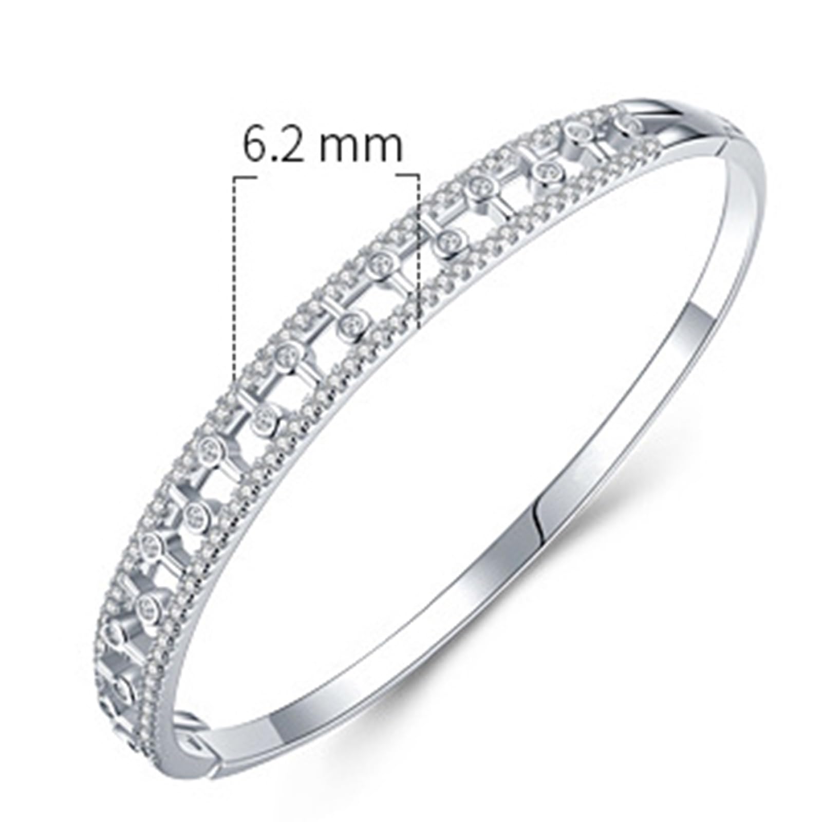 Hollow Charms Gold dla kobiet z moissanitem, nowoczesne, 9K/14K/18K białe złoto/platyna 950