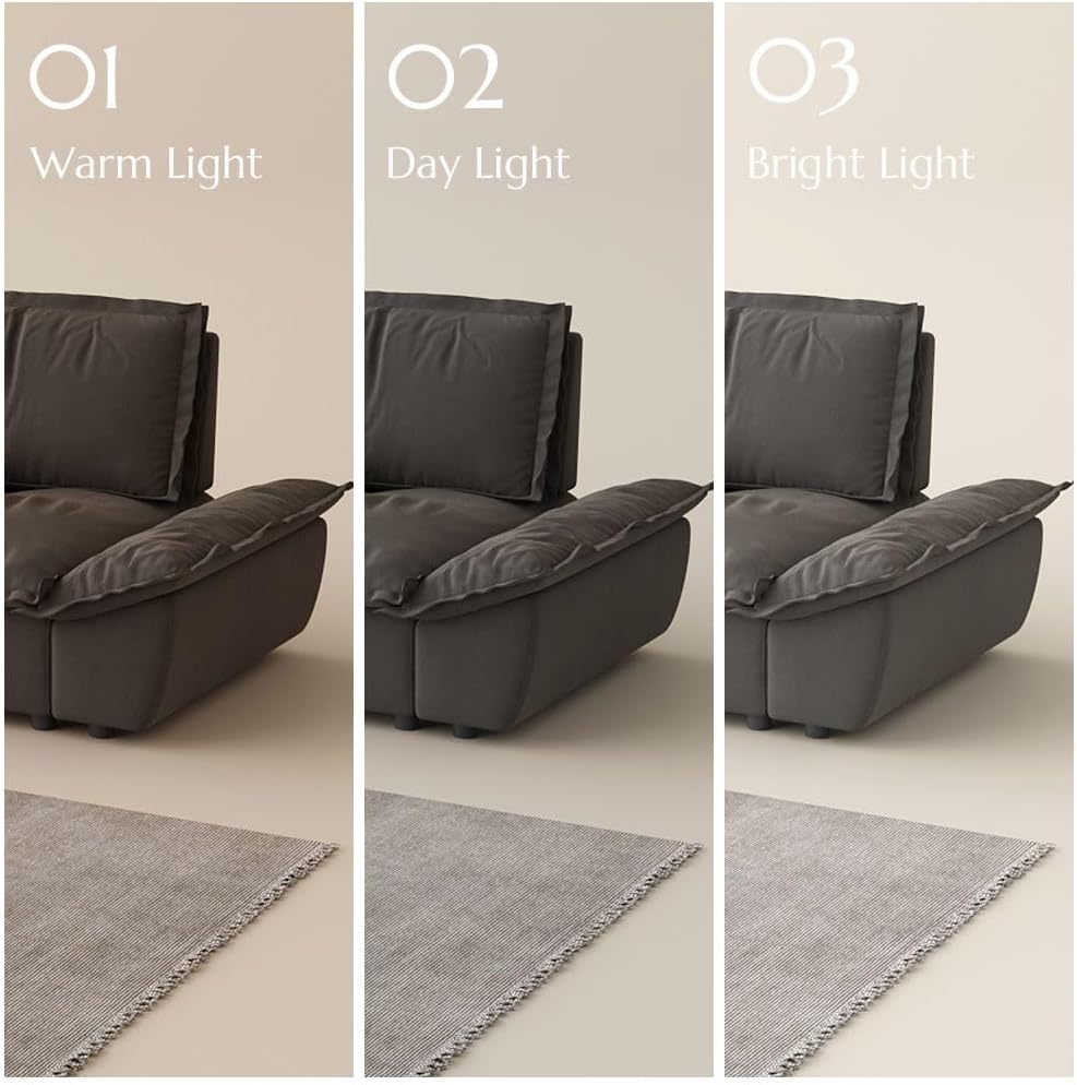 POVISON Oversized Modular Sectional Sailboat Sofa for Living Room with Adjustable Backrest Sectional Couches Large Deep Sofa Set 3 Seats Big with Ottoman Comfy Cloud Couch for House Office
