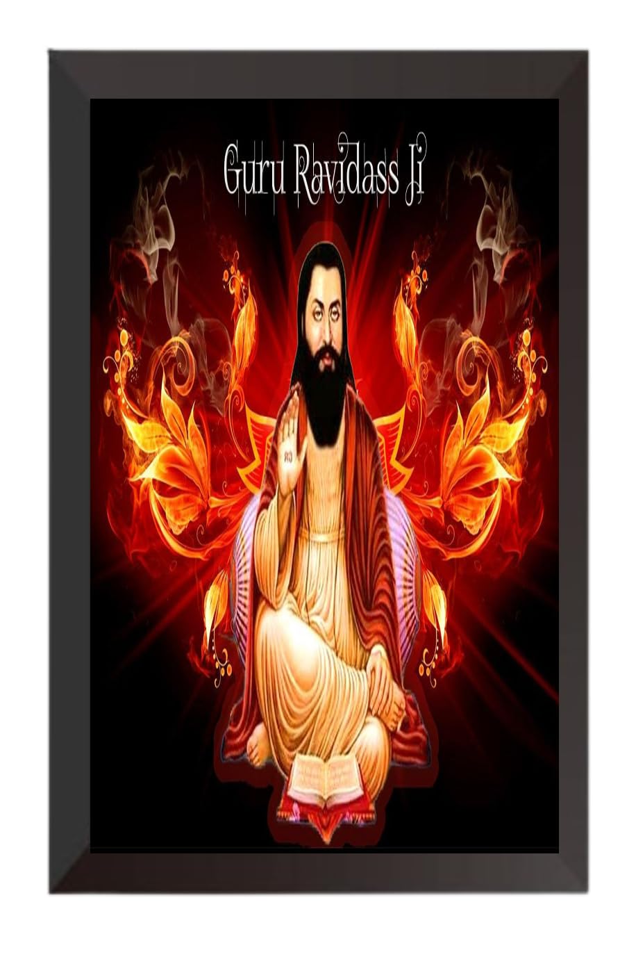 Framed Wall Hanging of Guru Ravidas Ji, Indian Sufi Sant Maharaj