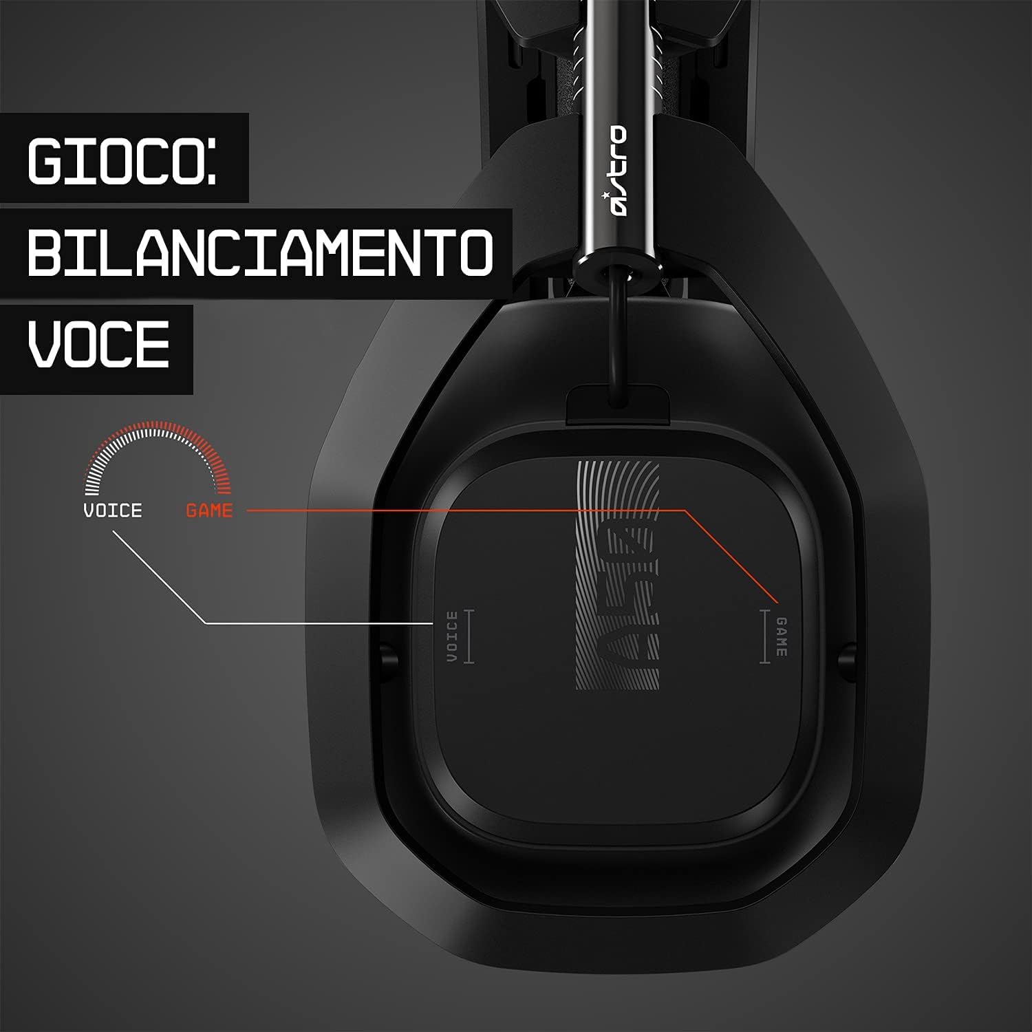 ASTRO Gaming A50 Cuffia wireless + Stazione di ricarica per videogiochi, 4 Gen, Dolby, bilanciamento del suono di gioco e della voce, 2.4 GHz, PS5 (è necessario un adattatore HDMI), PS4, PC/Mac - Nero