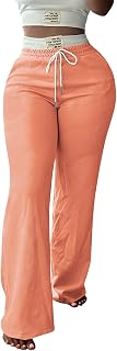 Womens Sweatpants Wide Leg High Waisted Drawstring Workout Pants Casual Comfy Loose Pants with Pockets