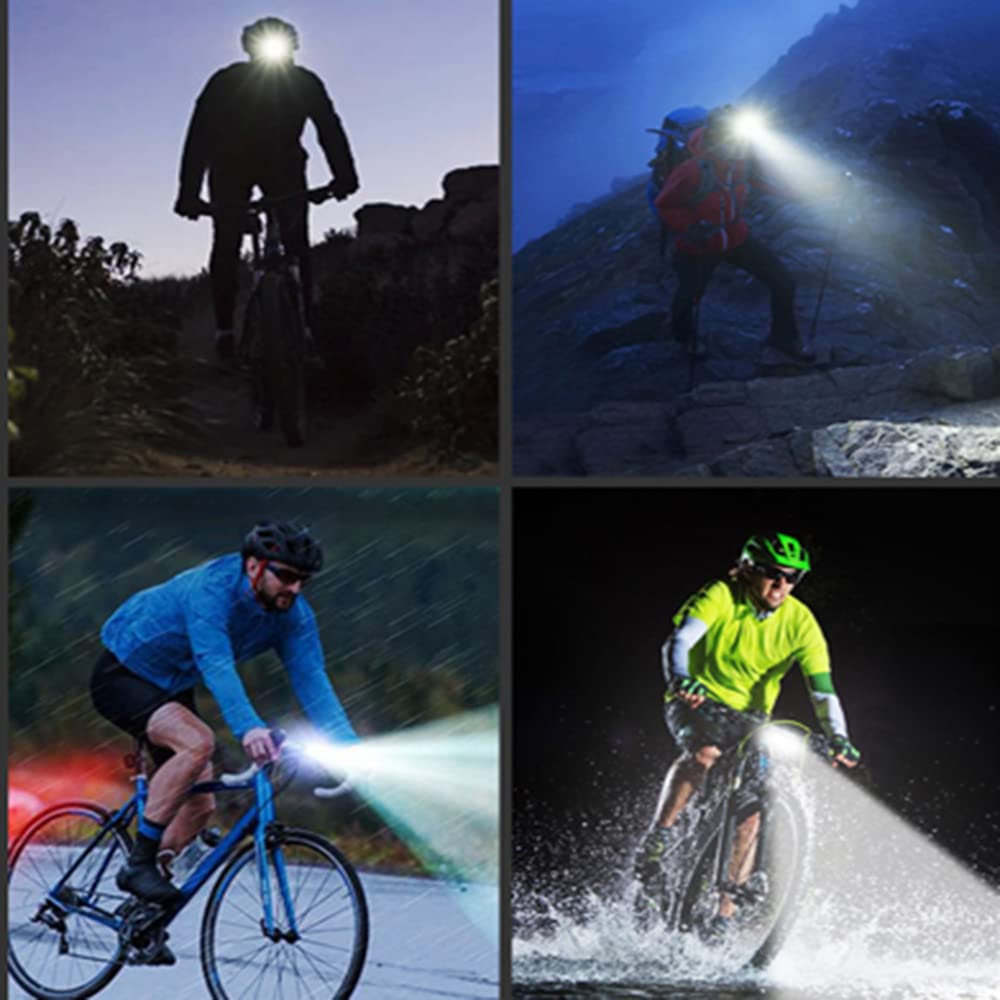 Faro Anteriore per Bicicletta, Luce Posteriore per Bicicletta, Faro per Esterni, Campeggio, Ciclismo, Pesca, Lampada per Bicicletta, luci Posteriori per MTB