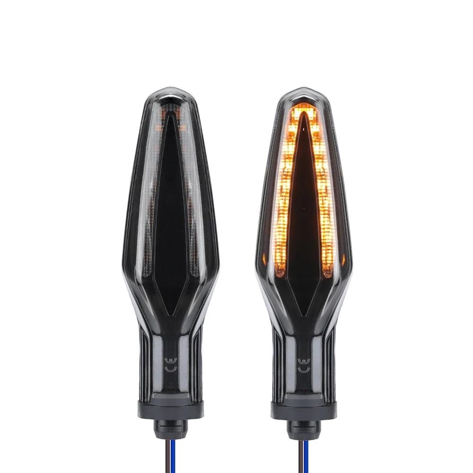Verkehrsanzeigen Motorcycle Turn Signal Indicators Light Front/Rear Flasher for B&MW S1000XR S1000RR S1000R S1000 XR RR R F900R F900XR F900 R XR(Schwarz 2St)