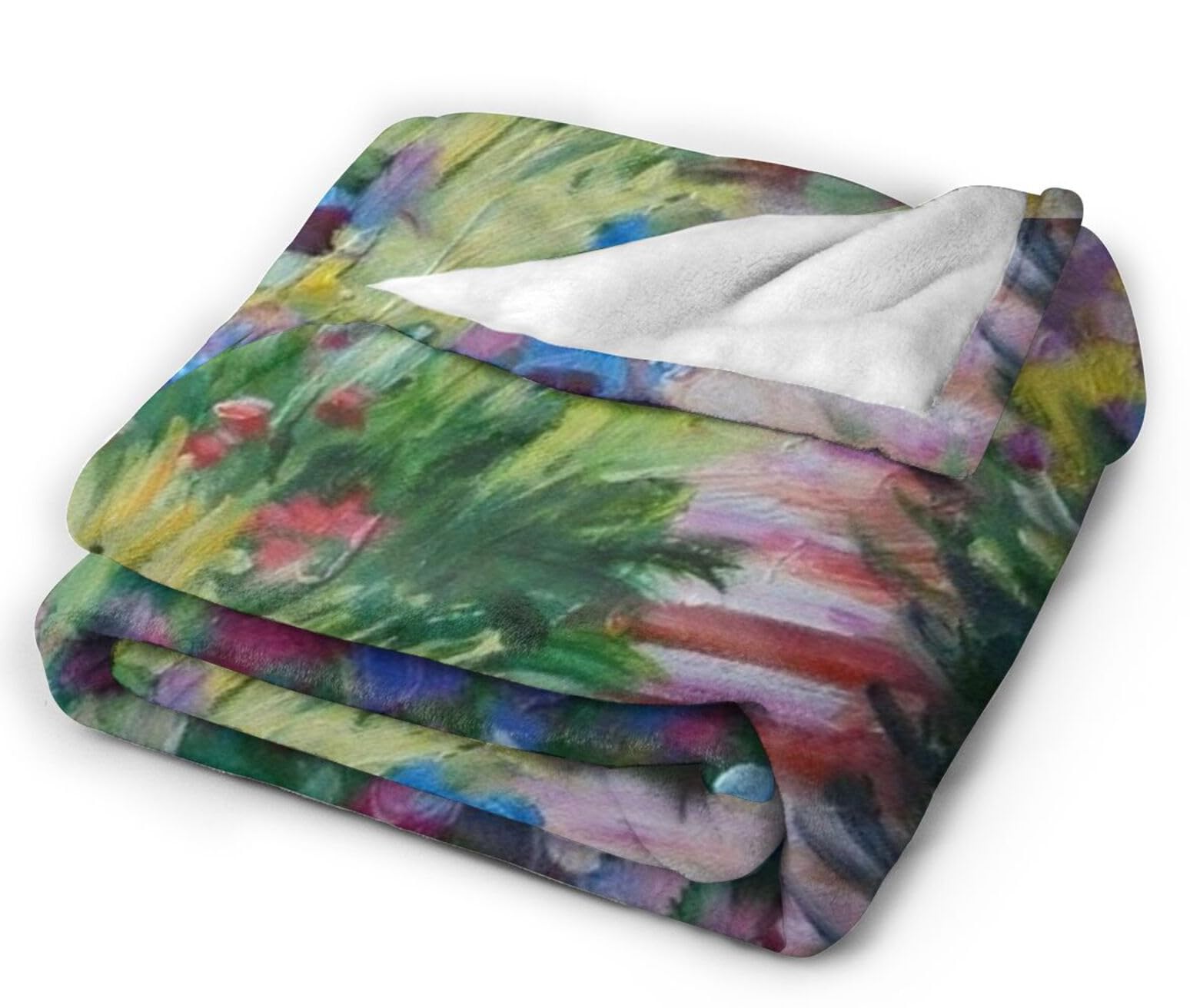 HGOD DESIGNS Monet Painting Flannel Fleece Bed Blanket Throw Blanket Lightweight Cozy Plush Blanket for Bedroom Living Rooms Sofa Couch 100x130cm - Image 4