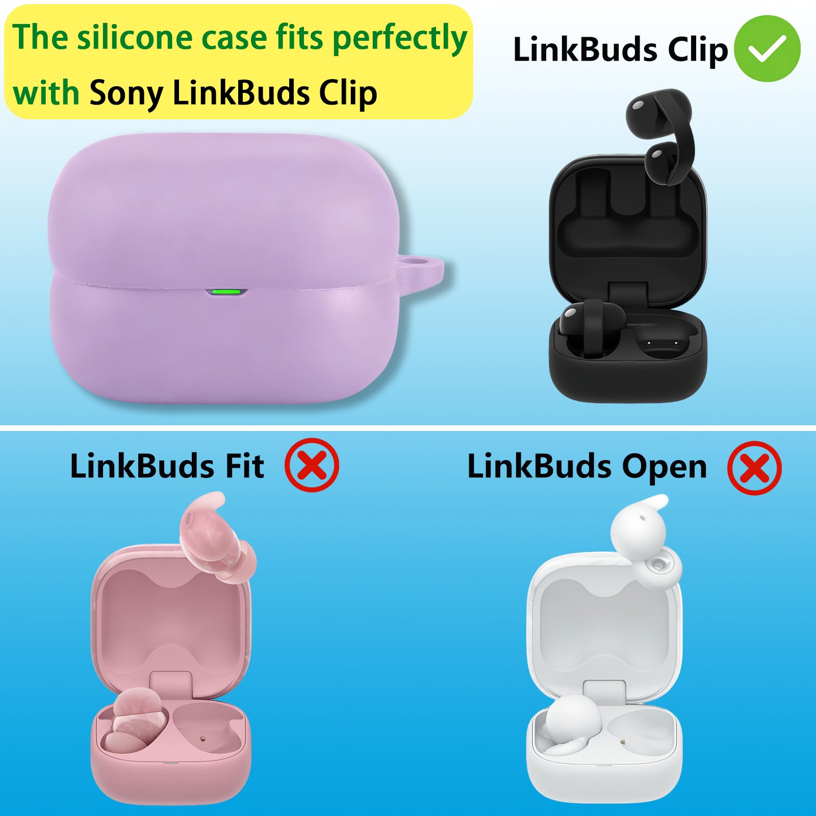 Amazon | Ziseyoru Sony LinkBuds Clip Earbuds対応ケースカバー