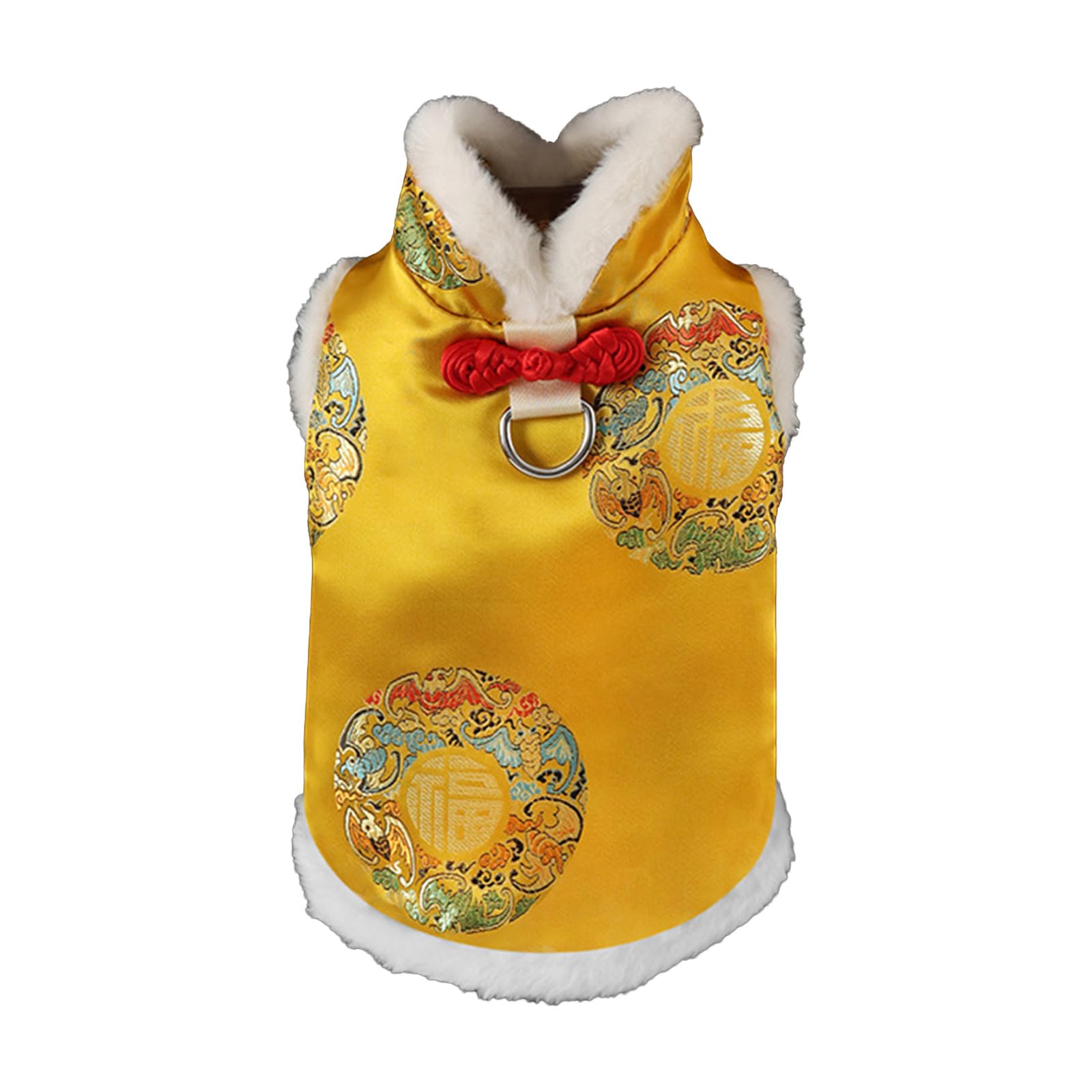 Cape en peluche pour chien et manteau d'extérieur chaud style chinois de Nouvel An