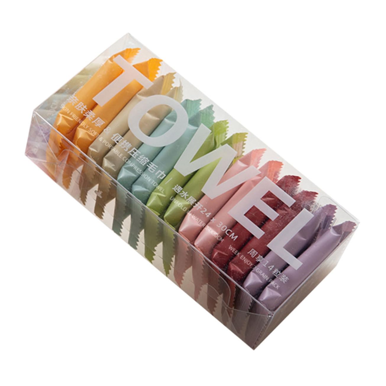NOLITOY 14 Pcs Disposable Towels Compressed Washcloths for Travel Cotton