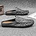 Crepuscute Men's Leather Causal Mules Lightweight Comfortable Slip On Casual Loafers Outdoor Fashion Business Dress Moccasins Driving Shoes (Grey,8.5)