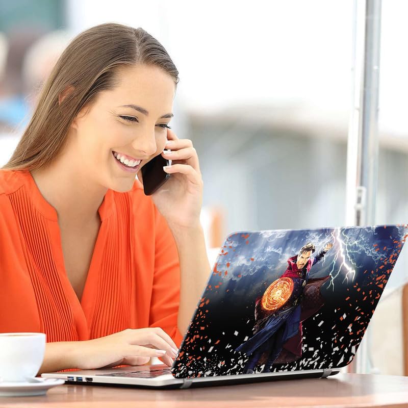 Image of Galaxsia DR. Strange Full Vinyl Laptop Skin /Sticker /Cover for 15 to 15.6 Inches Laptops Laminated-Removable-HD Quality Compatible for Hp-Dell-Sony-Lenovo-Asus etc.(15x10 Inches)