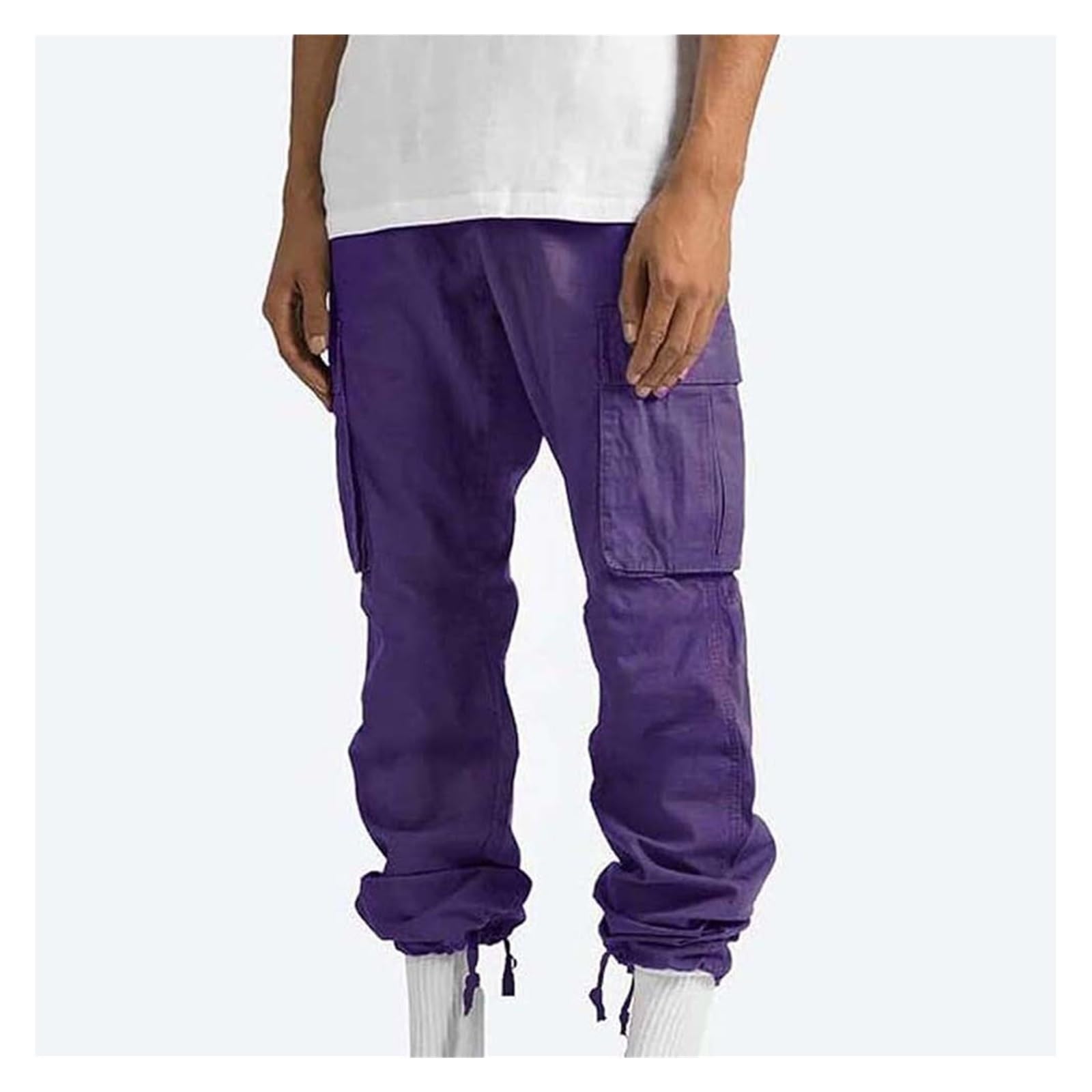 Jogginghose Cargohose Herren, Sport Hose Herren Langgröße Fitness Sweat Hosen Herren Elastischer Bund Mit Kordelzug Hose Taschen Casual Jogginghosen Sportkleidung, S-5XL