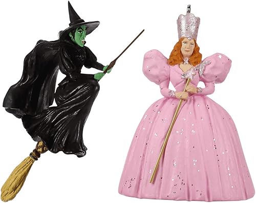 Miniatura 7 de Hallmark Mini El mago de Oz Glinda La bruja buena y la bruja malvada del oeste, juego de 2 películas y TV