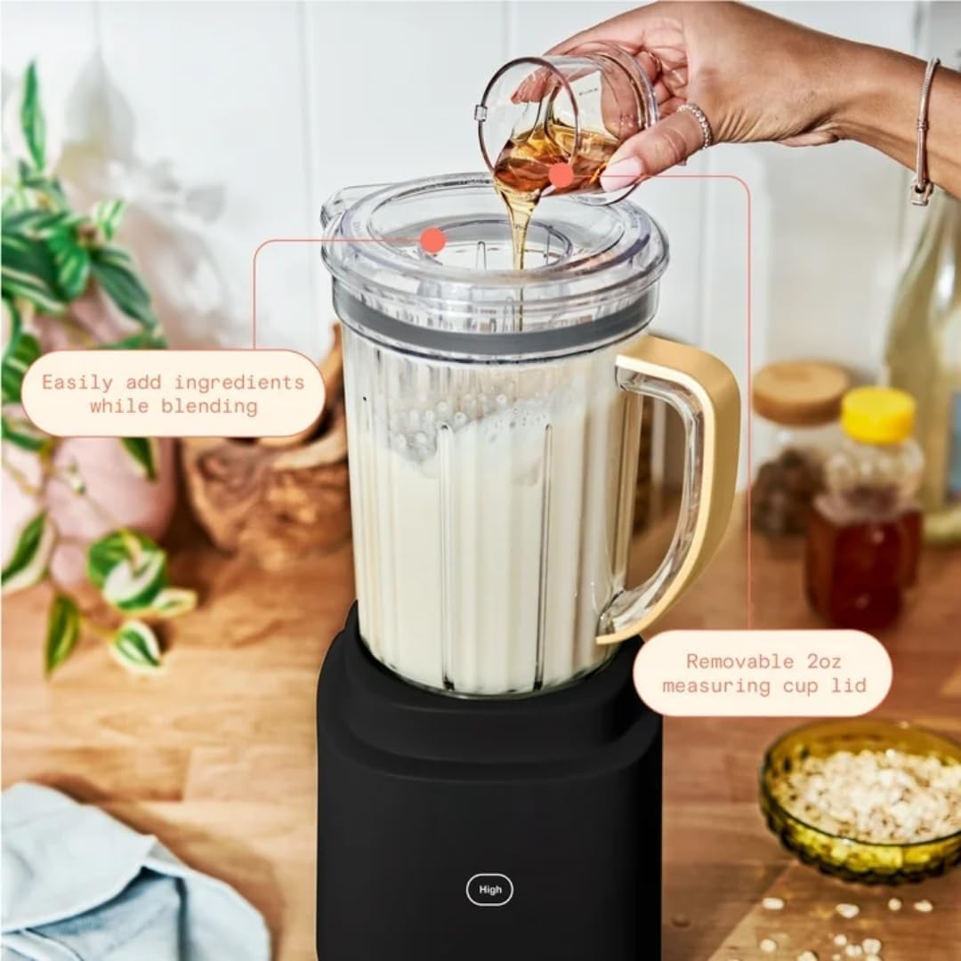 Wonderful PowerExact Blender System 700W Motor, 50oz Tritan Jar, 20oz Single-Serve Cup,No Drippy Sippy Lid, 3 Speeds & 4 Pre-sets,Dishwasher-Safe Parts Smoothie and Food Prep Blender(BLACK)