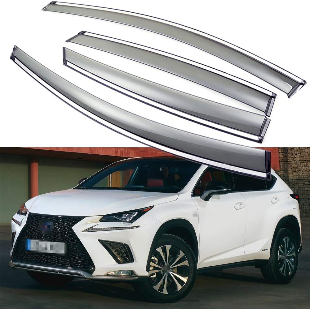 SPEEDLONG Car Window Visor Vent Shade Deflector Sun/Rain Guards Compatible with 2015-2021 Lexus NX 200t/300/300h