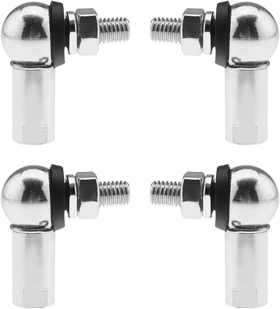 4Pcs Angle Linkage Ball Joint Kit, with Spring Clip Dust Seal CS DIN 71802 Gear Linkage Replacements -M6 (LH and RH)