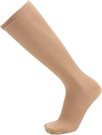 Chaussettes De Compression Hautes Pour Femmes Et Hommes - Pour Running, Voyage, Récupération - Mi-bas Thermiques Marron
