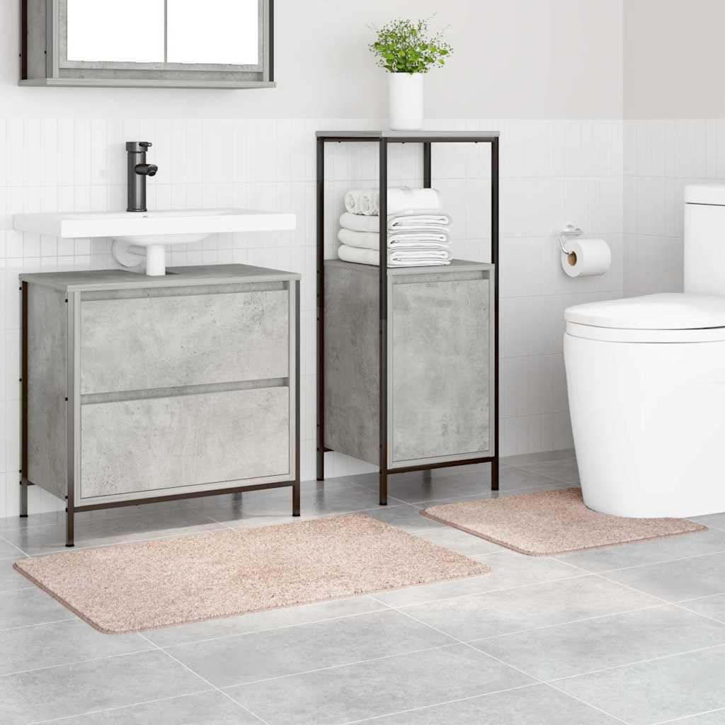 Anti-Rutsch Badematten Set 2 STK. Creme 50 x 50 cm PP