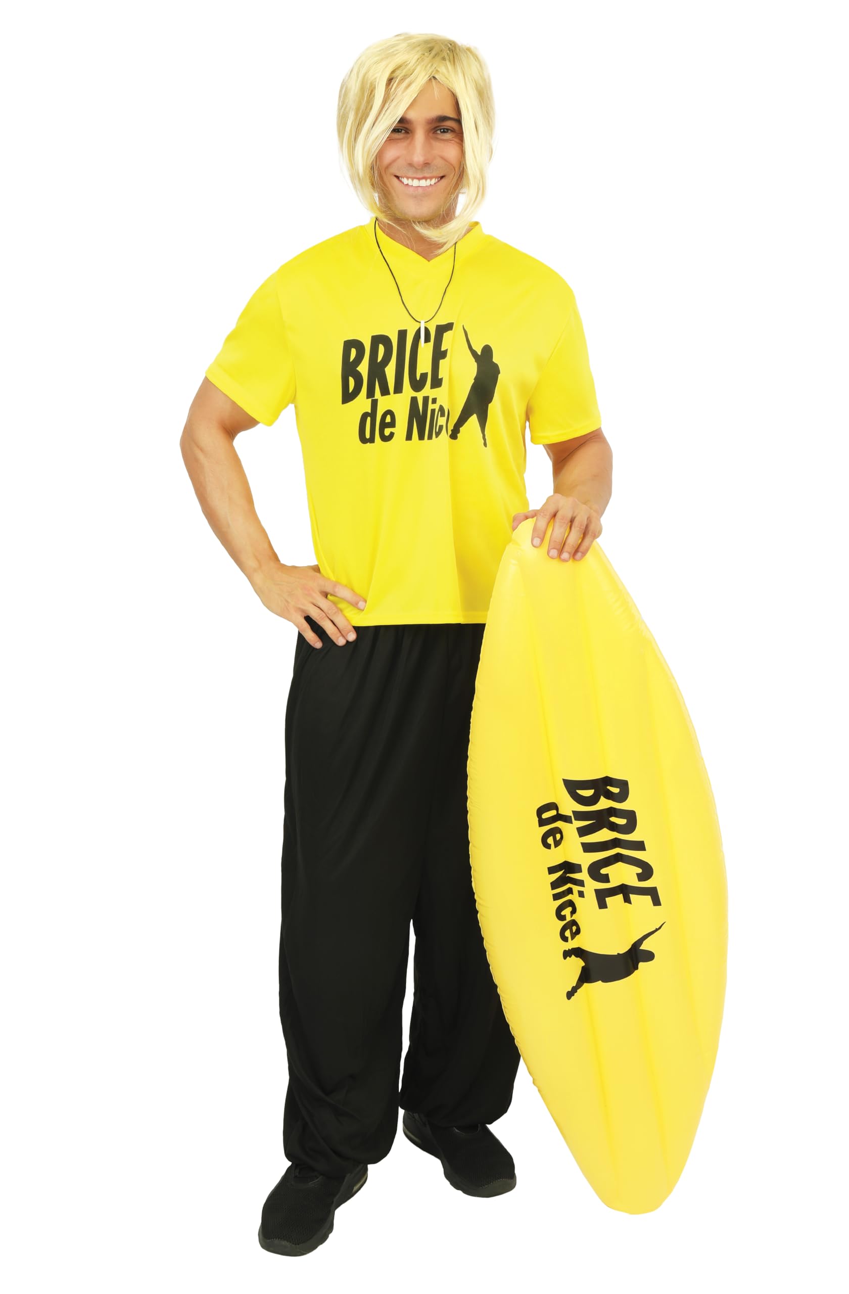 P’tit Clown - Déguisement Surfeur Brice de Nice - Licence Officielle - Costume Film Culte - Haut, Pantalon - Idéal pour Soirée Déguisée, Carnaval, Cosplay, Halloween, EVG, Fête Cinéma - Polyester