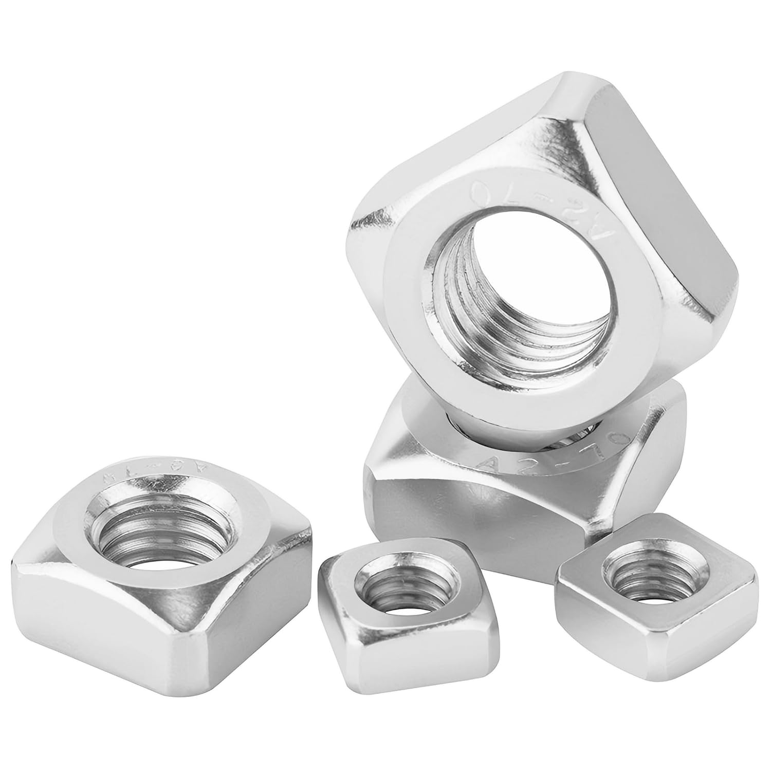 Qrity 20 Pezzi Dadi Quadrati M8 x 13 mm x 6 mm in Acciaio Inossidabile 304, Dado per Giunti e Montaggio Mobili in Legno