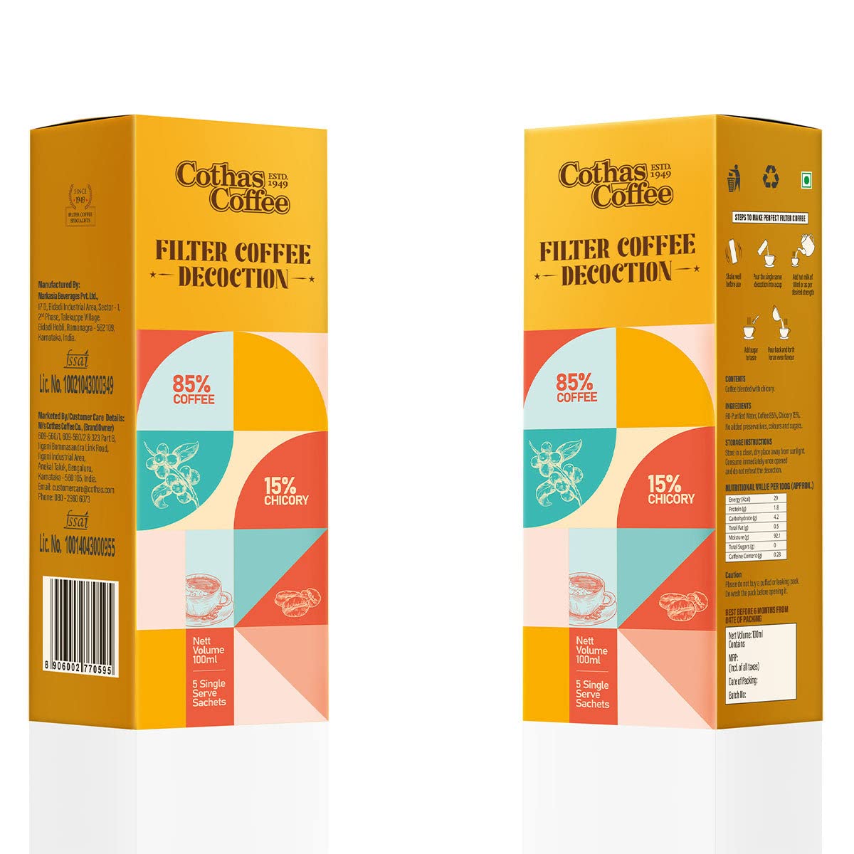 Cothas SBL-FILTER COFFEE DECOCTION 85:15 PACK OF 5-100 ML, Brown (B09RMS4LCJ) Amazon Price History, Amazon Price Tracker