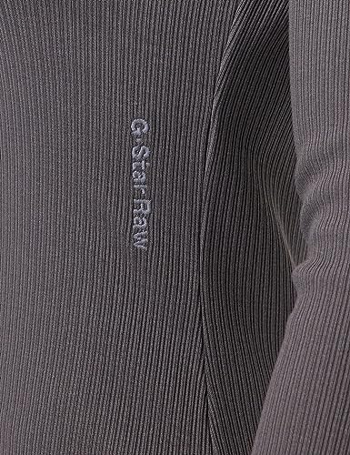 Miniatura 3 de G-Star Raw Slim Rib Henley Ls Wmn, Tops Para Mujer, Gris Rabbit D23342-D289-G077 , M