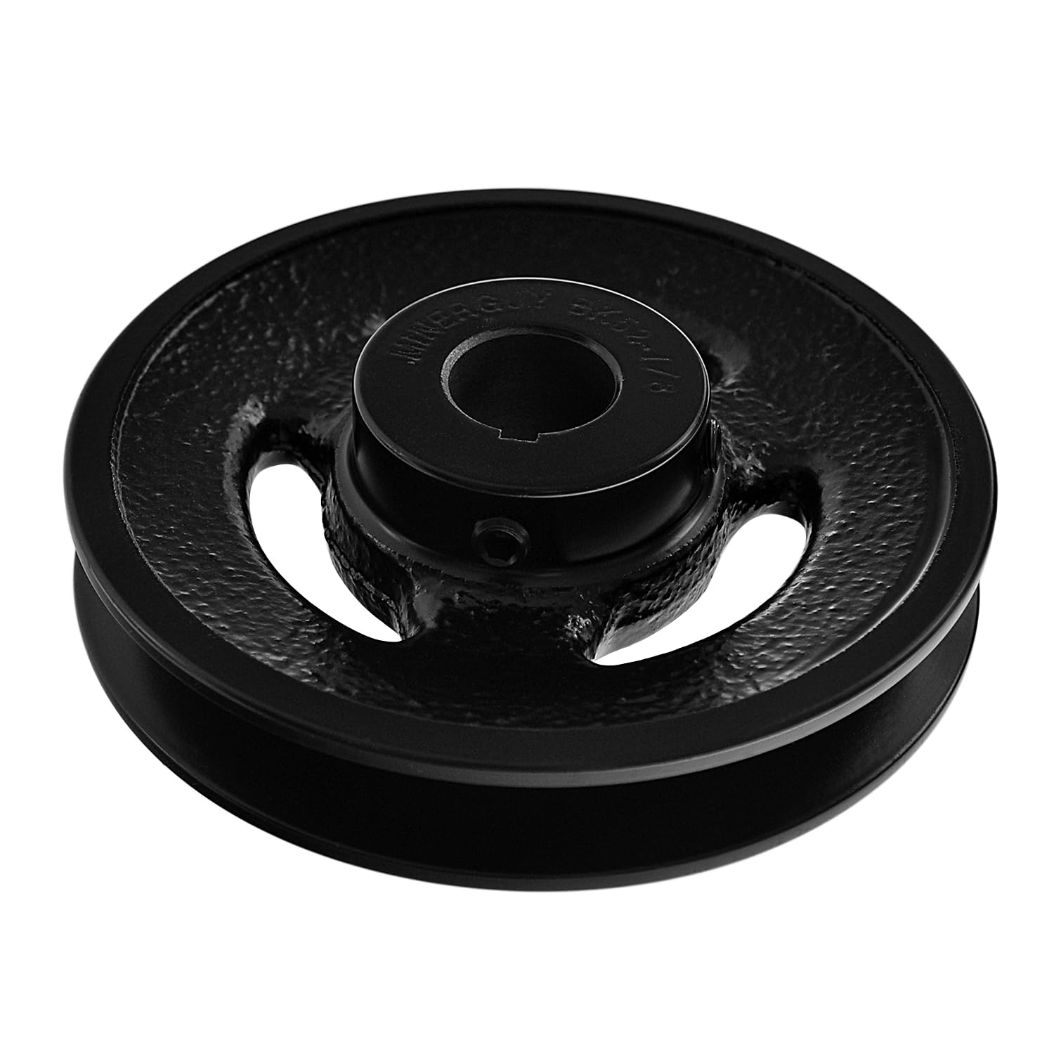 BK5278 V Belt Pulley Sheave, Cast Iron 4.9" OD, Single Groove Pulley V Style B Belt 5L for 7/8 Inch Keyed Shaft