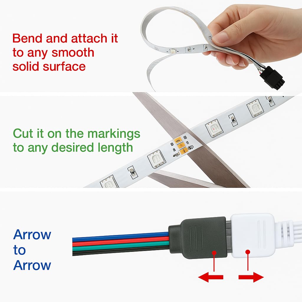 Gesto RGB LED Strip Light - 5M Multicolor, Remote Control -6 Gesto RGB LED Strip Light - 5M Multicolor, Remote Control -6