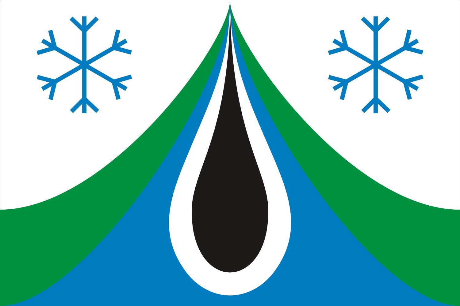 Drapeau Large Severny rayon Novosibirsk oblast 2006 de 150x90 cm