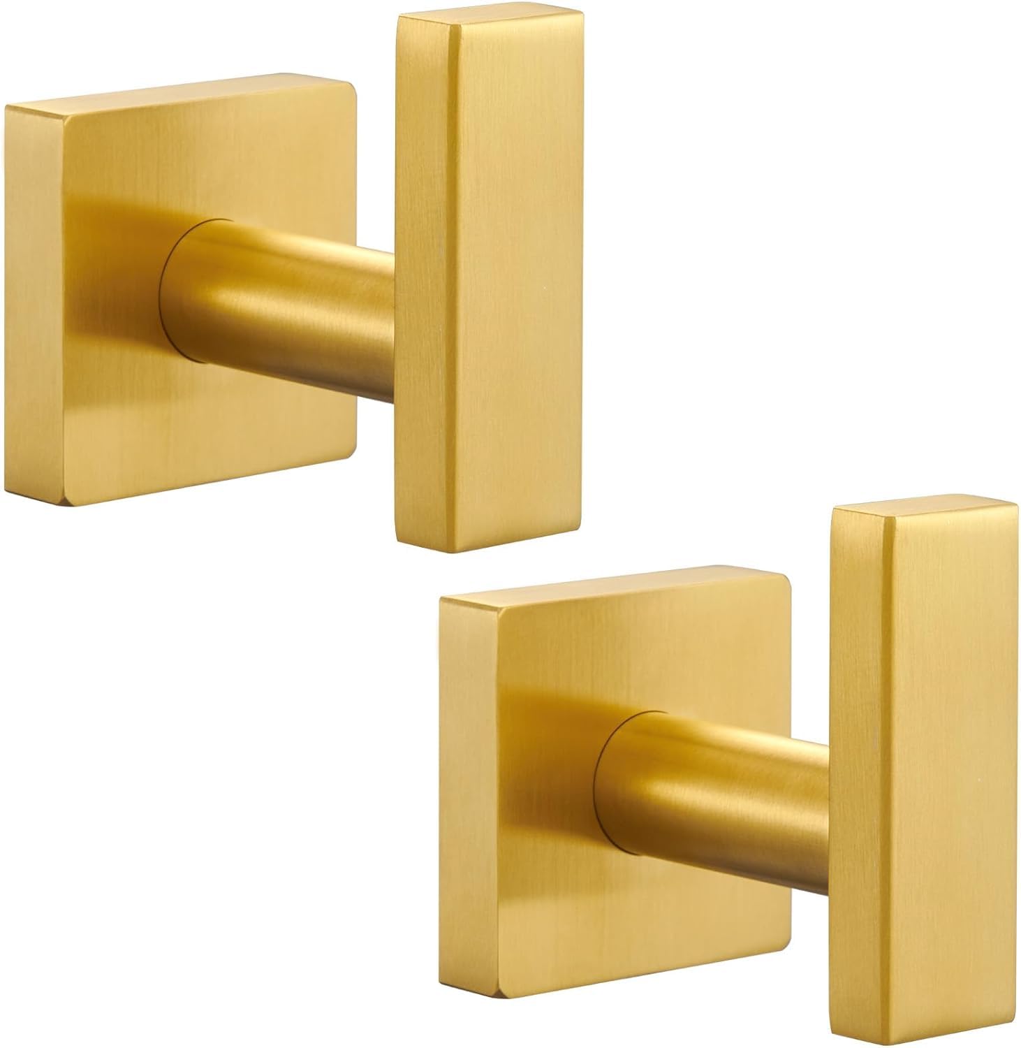 Altpwjw Gold Door Hooks,2 Pack Stainless Steel Towel Hooks For Bathrooms Screw In Coat Robe Hook(Brushed Brass )