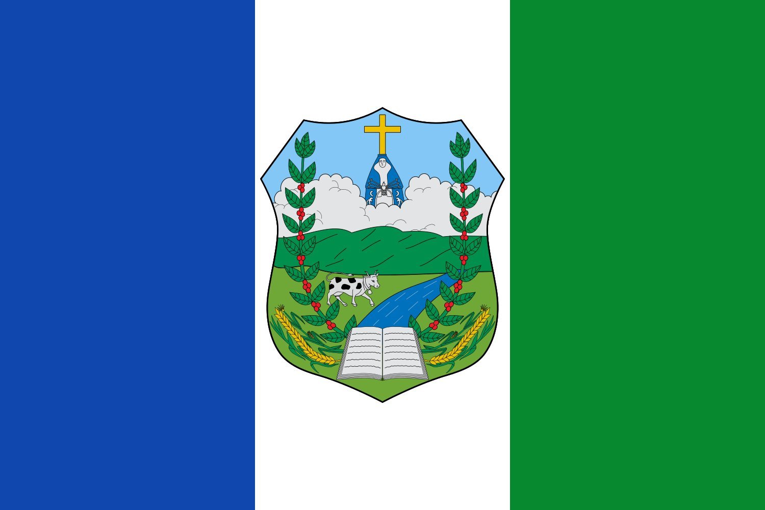 Drapeau Large Boa Esperança MG pavillon Municipio de Boa grand format tissu extérieur