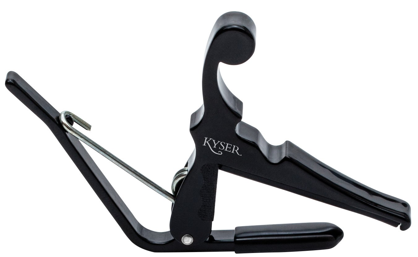 Kyser Quick-Change Capo for banjos, ukuleles, and mandolins, Black, KBMB