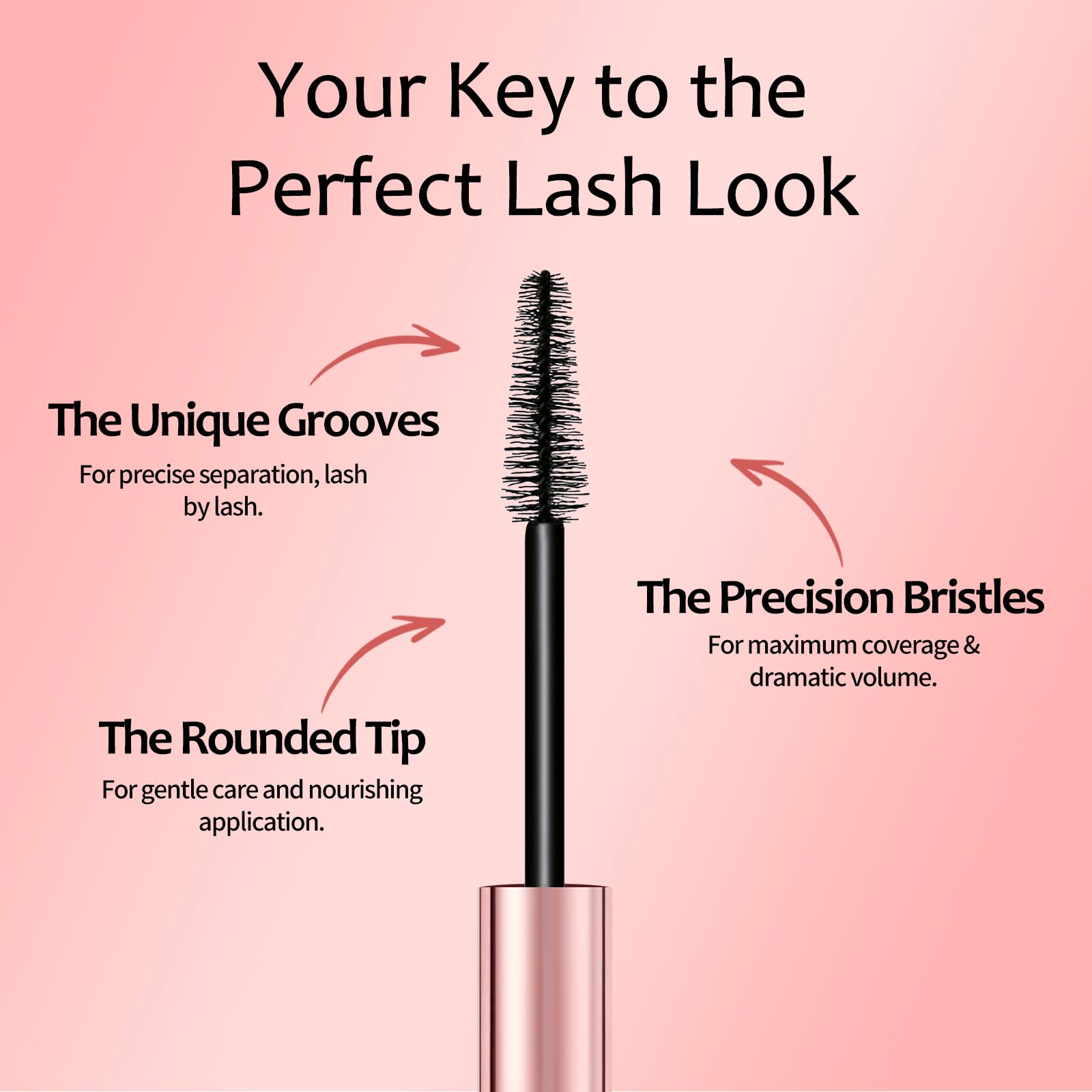 Mascara Liquid Lash Extensions, Lengthening & Volumizing Liquid Lash Extensions, Tubing Formula for Volume & Lift - Smudge, Flake & Fade Proof - Nourishing Formula Safe for Sensitive Eyes — view 5